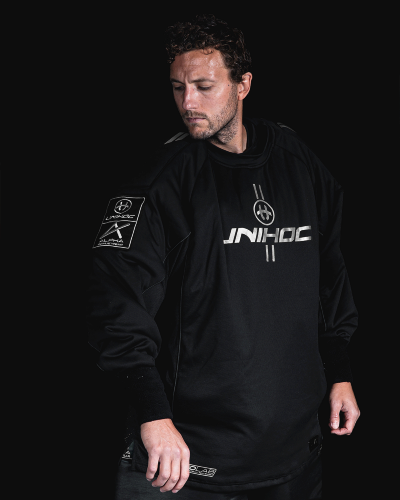 Вратарская джерси Unihoc Alpha Evolab Black/Silver