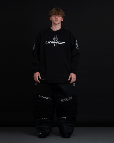 Вратарская джерси Unihoc Alpha Evolab Black/Silver