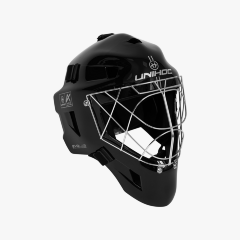 Шлем вратарский Unihoc Alpha Prime Evolab Black/Silver