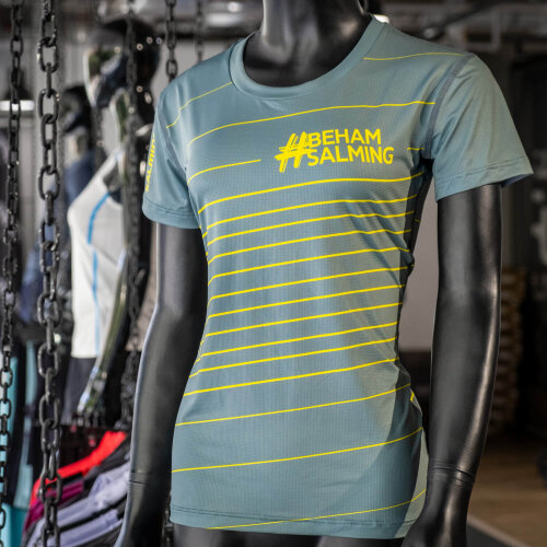 Футболка SALMING Tee #behamsalming Women Grey/Yellow