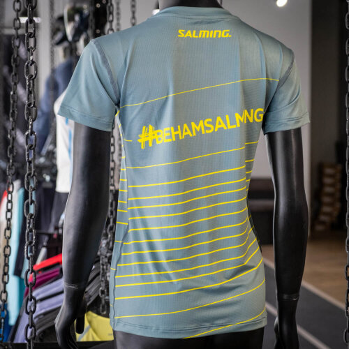 Футболка SALMING Tee #behamsalming Women Grey/Yellow
