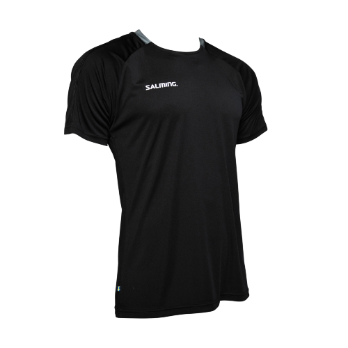 Футболка SALMING Core 22 Match Tee JR Black/Asphalt