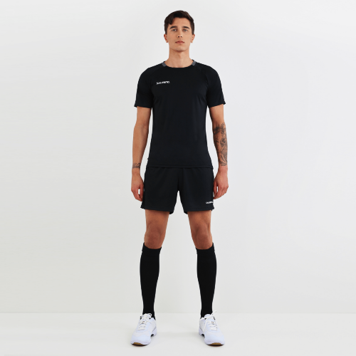 Футболка SALMING Core 22 Match Tee JR Black/Asphalt