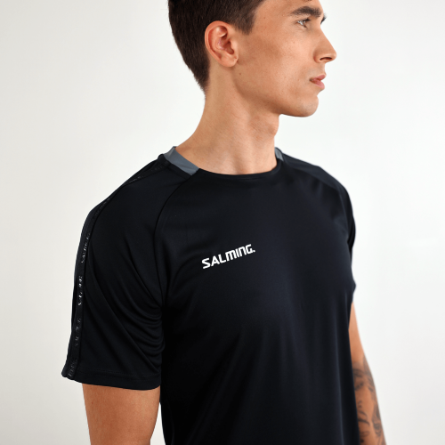 Футболка SALMING Core 22 Match Tee JR Black/Asphalt