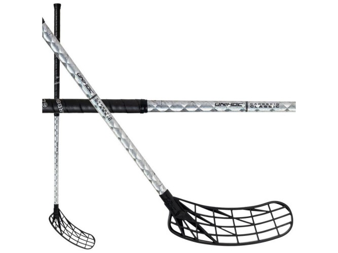 Клюшка для флорбола Unihoc UNILITE CARBSKIN TITAN 29 SILVER CLASSIC EDT