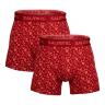 SALMING 2-Pack Bamboo Boxer Floral Red cervena
