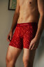 SALMING 2-Pack Bamboo Boxer Floral Red cervena