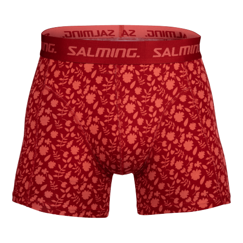 SALMING 2-Pack Bamboo Boxer Floral Red cervena