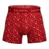 SALMING 2-Pack Bamboo Boxer Floral Red cervena