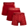 SALMING 3-Pack Bamboo Boxer Floral Red / Mix cervena