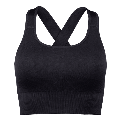 SALMING Seamless Sports Bra Black cerna