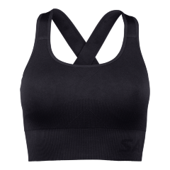 SALMING Seamless Sports Bra Black cerna
