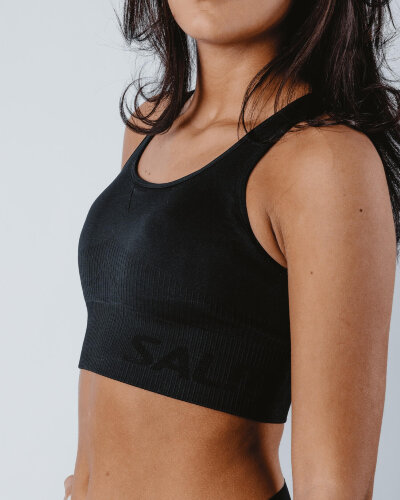 SALMING Seamless Sports Bra Black cerna