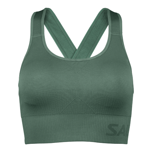 SALMING Seamless Sports Bra Green tmave zelena