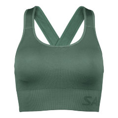 SALMING Seamless Sports Bra Green tmave zelena