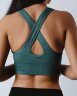 SALMING Seamless Sports Bra Green tmave zelena