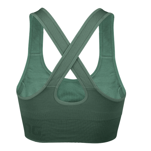 SALMING Seamless Sports Bra Green tmave zelena