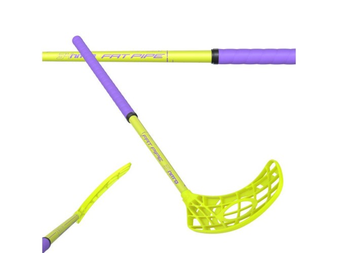 Клюшка для флорбола Fat Pipe NITRO 34 YELLOW/PURPLE LTD.