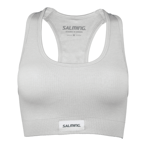 SALMING Soft Rib Bra Grey svetle seda