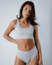SALMING Soft Rib Bra Grey svetle seda