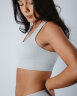 SALMING Soft Rib Bra Grey svetle seda
