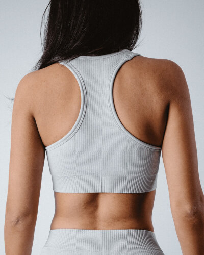 SALMING Soft Rib Bra Grey svetle seda