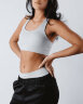 SALMING Soft Rib Bra Grey svetle seda