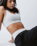 SALMING Soft Rib Bra Grey svetle seda