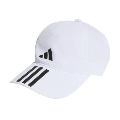 Gorra Adidas 3 Bandas Aeroready Running Training Baseball Blanco