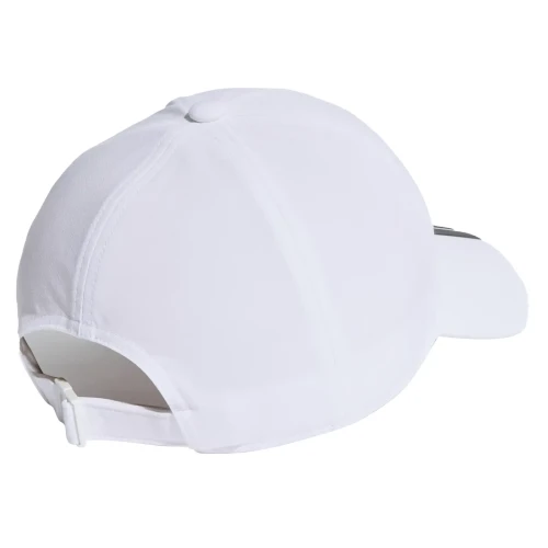 Gorra Adidas 3 Bandas Aeroready Running Training Baseball Blanco