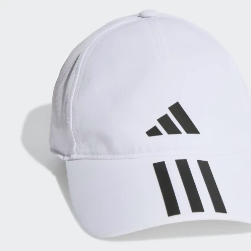 Gorra Adidas 3 Bandas Aeroready Running Training Baseball Blanco