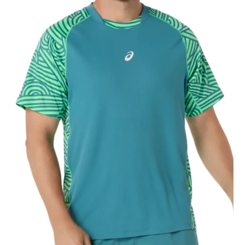 Camiseta Asics Court All Over Print 2026 Verde Vital