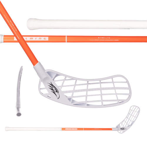 Клюшка для флорбола SALMING Nitrolite Hawk 29 Coral/White