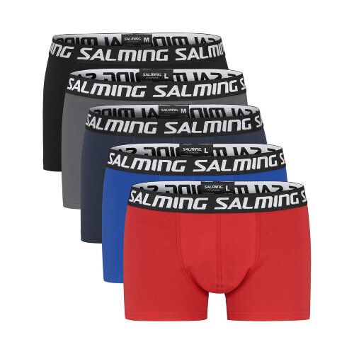 SALMING Box Boxer 5-pack Red/Blue/Black mix barev