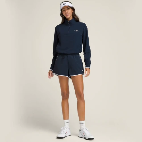 Sudadera halfzip Wilson Navy Davenport Woven Women Popover