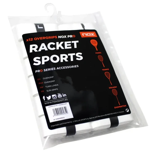 Overgrip NOX Padel PRO Blister 12 Pcs Blanco