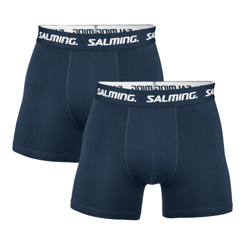 SALMING 2-Pack Cotton Boxer Navy tmave modra