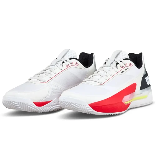 Zapatillas De Pádel Wilson Rush Tour 5 White Red hombre