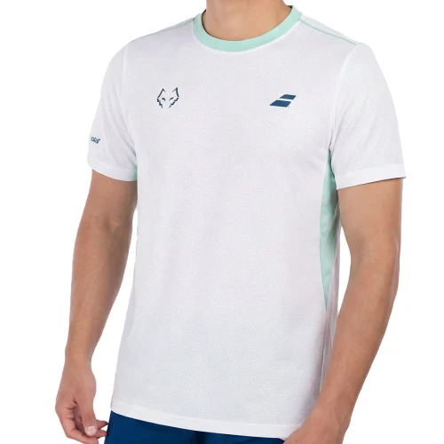 Camiseta BABOLAT Crew Neck Juan Lebron Padel Blanca