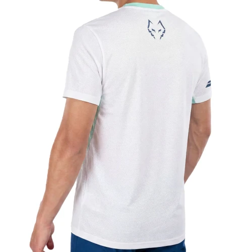 Camiseta BABOLAT Crew Neck Juan Lebron Padel Blanca