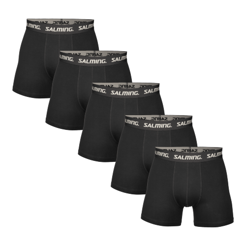 SALMING 5-Pack Cotton Boxer Black cerna