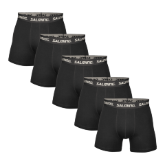 SALMING 5-Pack Cotton Boxer Black cerna