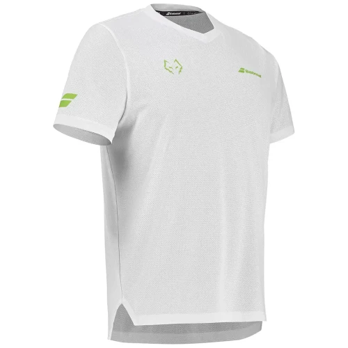 Camiseta Babolat Crew Neck Tee Padel Juan Lebrón 2026 Blanca