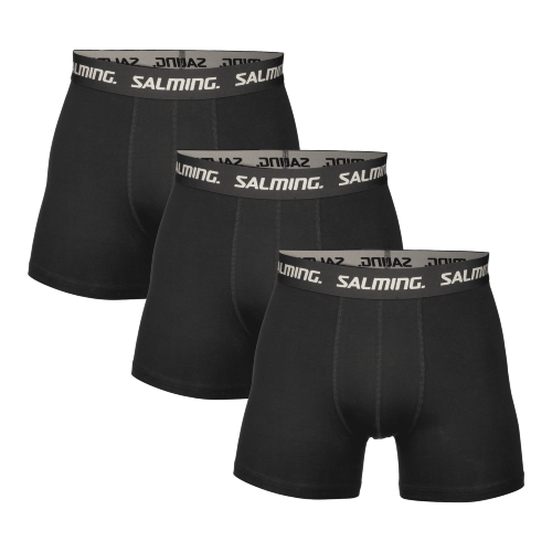 SALMING 3-pack Cotton Boxer Black cerna
