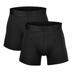 SALMING 2-Pack Bamboo Boxer Black cerna