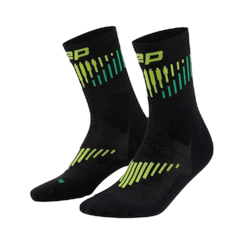 Носки компрессионные CEP Merino 3.0 Women Black/Lime