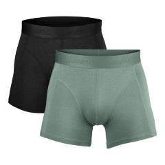 SALMING 2-Pack Bamboo Boxer Black / Green mix barev