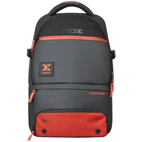 Mochila Nox Luxury Open Series negro rojo