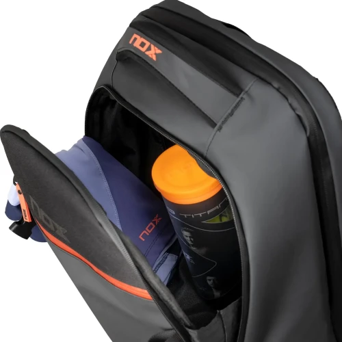 Mochila Nox Luxury Open Series negro rojo