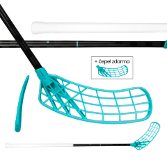Клюшка для флорбола SALMING Q-Series Carbon Pro 2.0 Icon Trident TX 27 Black / Laguna Blue + крюк